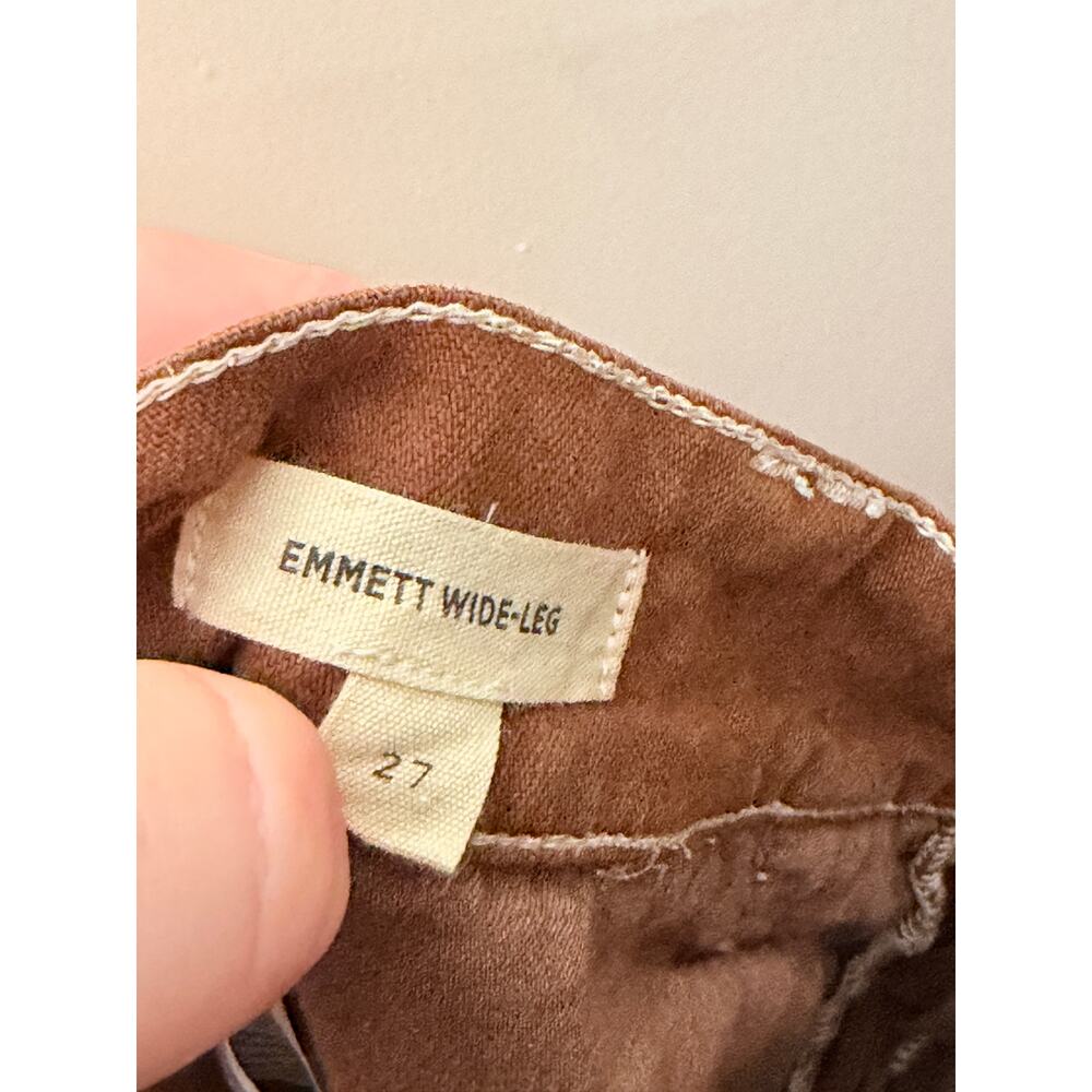 MADEWELL Emmett Wide Leg Pant Garment Dyed Clifftop Brown Sz 27 $98 {3H15} - Picture 4 of 6